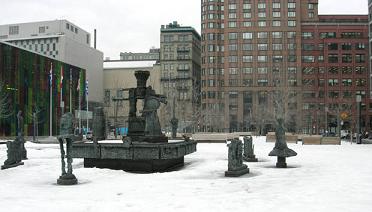Place Riopelle in the Winter
