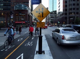 Driving at Night - Bike Lane
